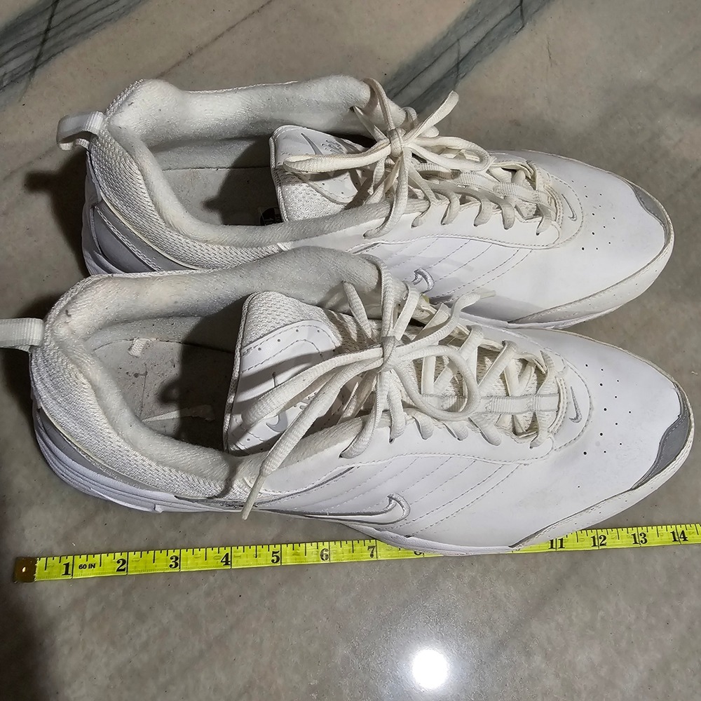 Nike Mens White Leather Athletic Running Shoes Size 14 - Picture 7 of 7